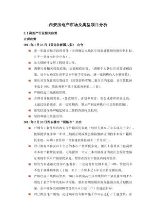 XXXX年前三季度西安房地产市场及典型项目分析