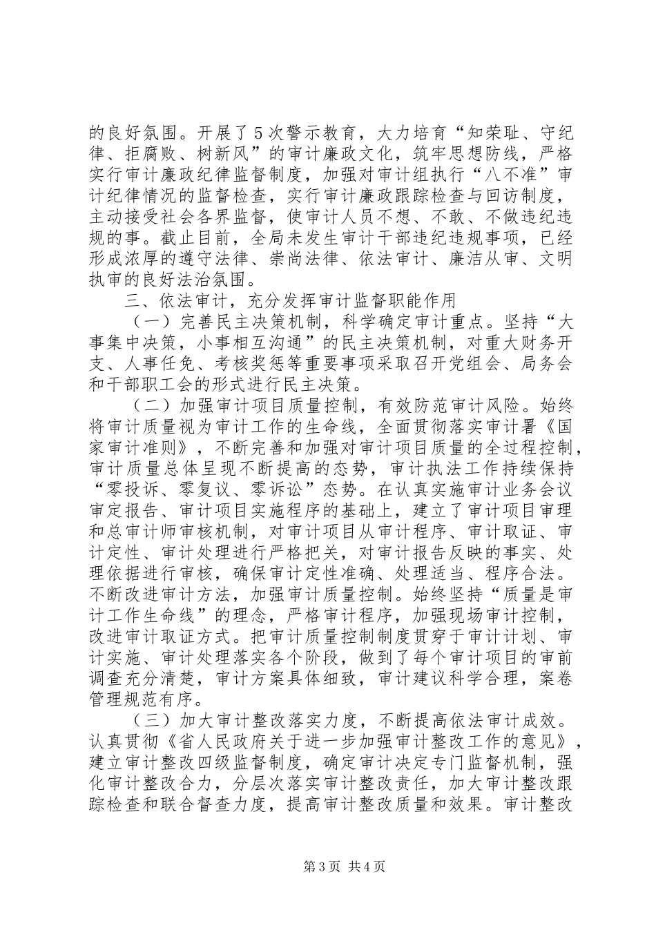 审计局依法行政自查报告 _第3页