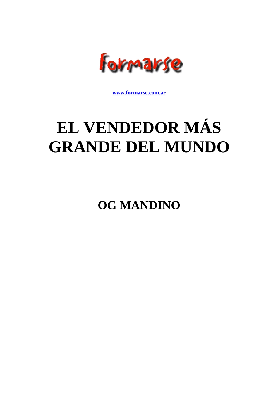 世界上最伟大的销售员西文版EL VENDEDOR MAS GRANDE DEL MUNDO_第1页