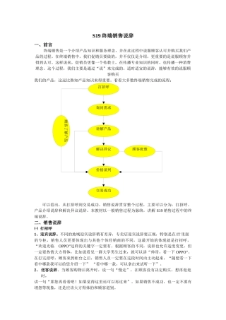S19终端销售说辞