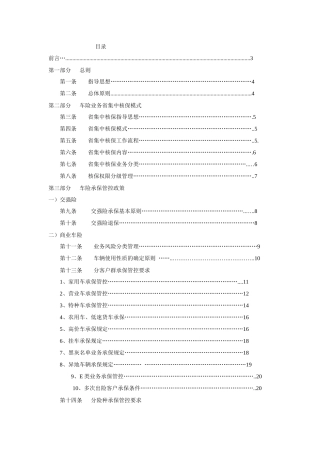 XXXX年车险业务承保操作指南