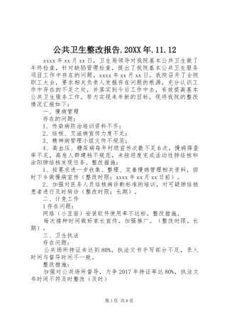 公共卫生整改报告.20XX年.11.12