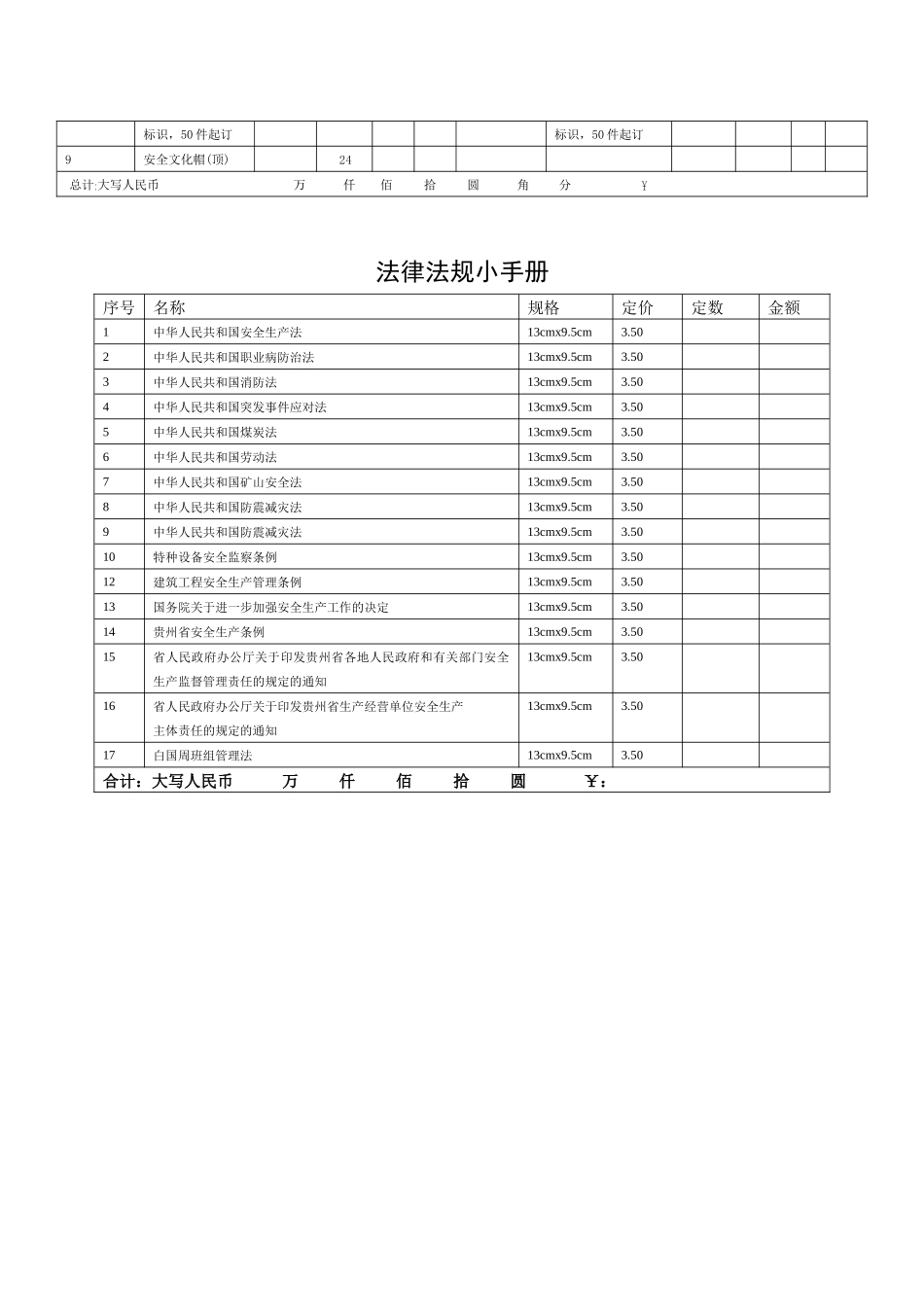XXXX年全国安全生产月宣传品服务指南-贵州省安全生产信_第3页
