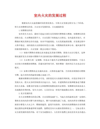《安全管理》之室内火灾的发展过程 