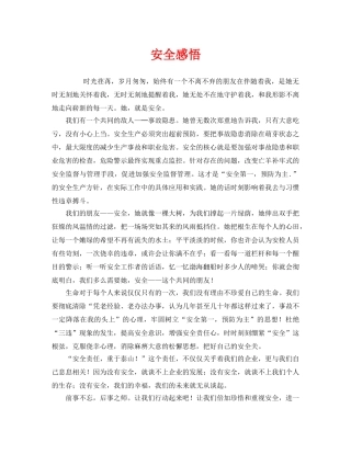 《安全管理文档》之安全感悟 