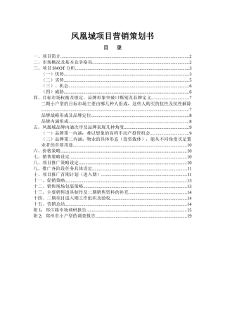 XX城项目营销策划书