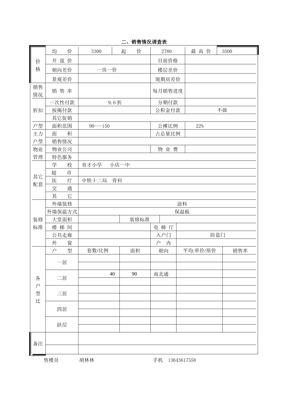 世纪阳光市场调查表_第2页