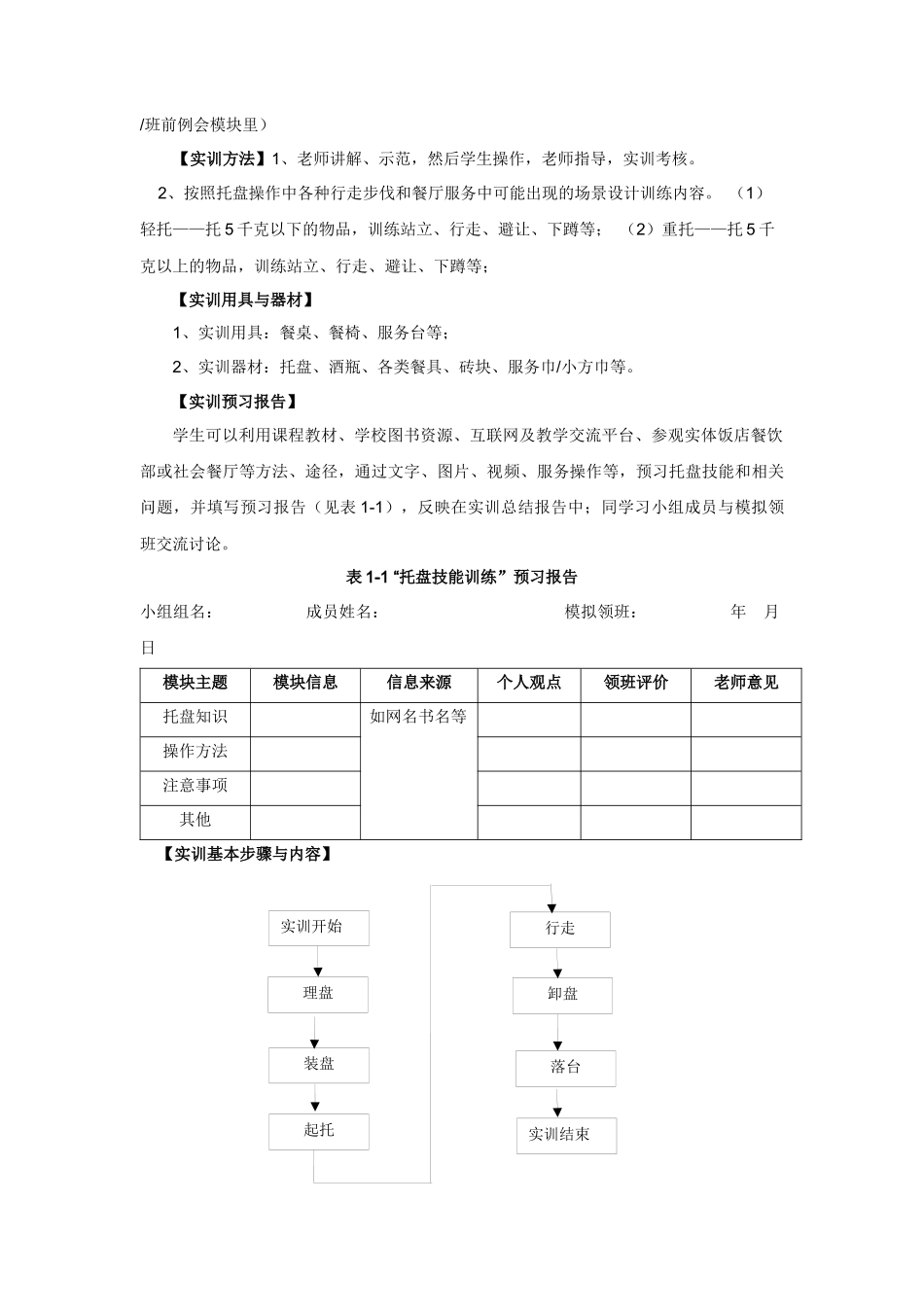 《餐饮服务与管理》实训指导书二餐饮服务基本能力训练_第2页