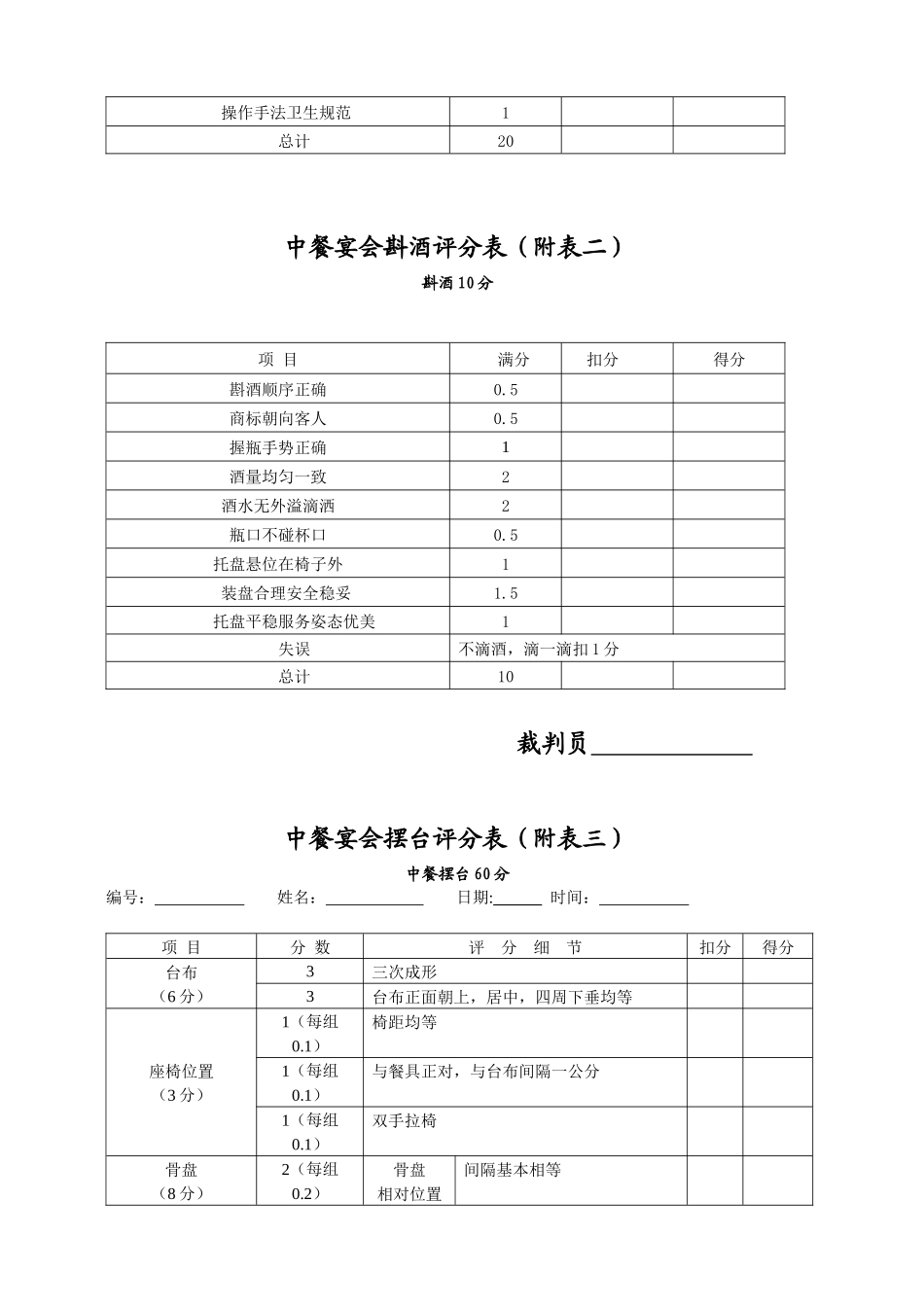 中餐宴会服务竞赛标准_第3页