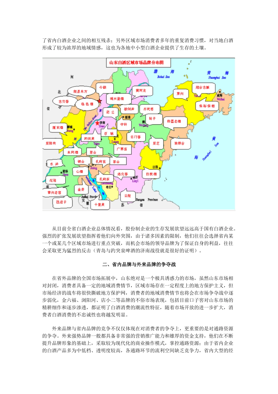 山东白酒市场竞争态势分析_第2页