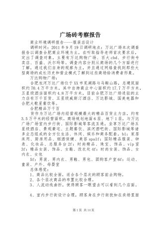 广场砖考察报告 