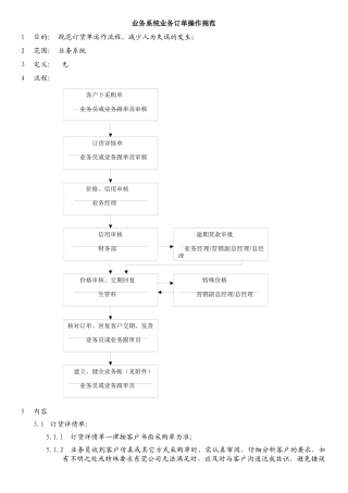 业务系统业务订单操作规范