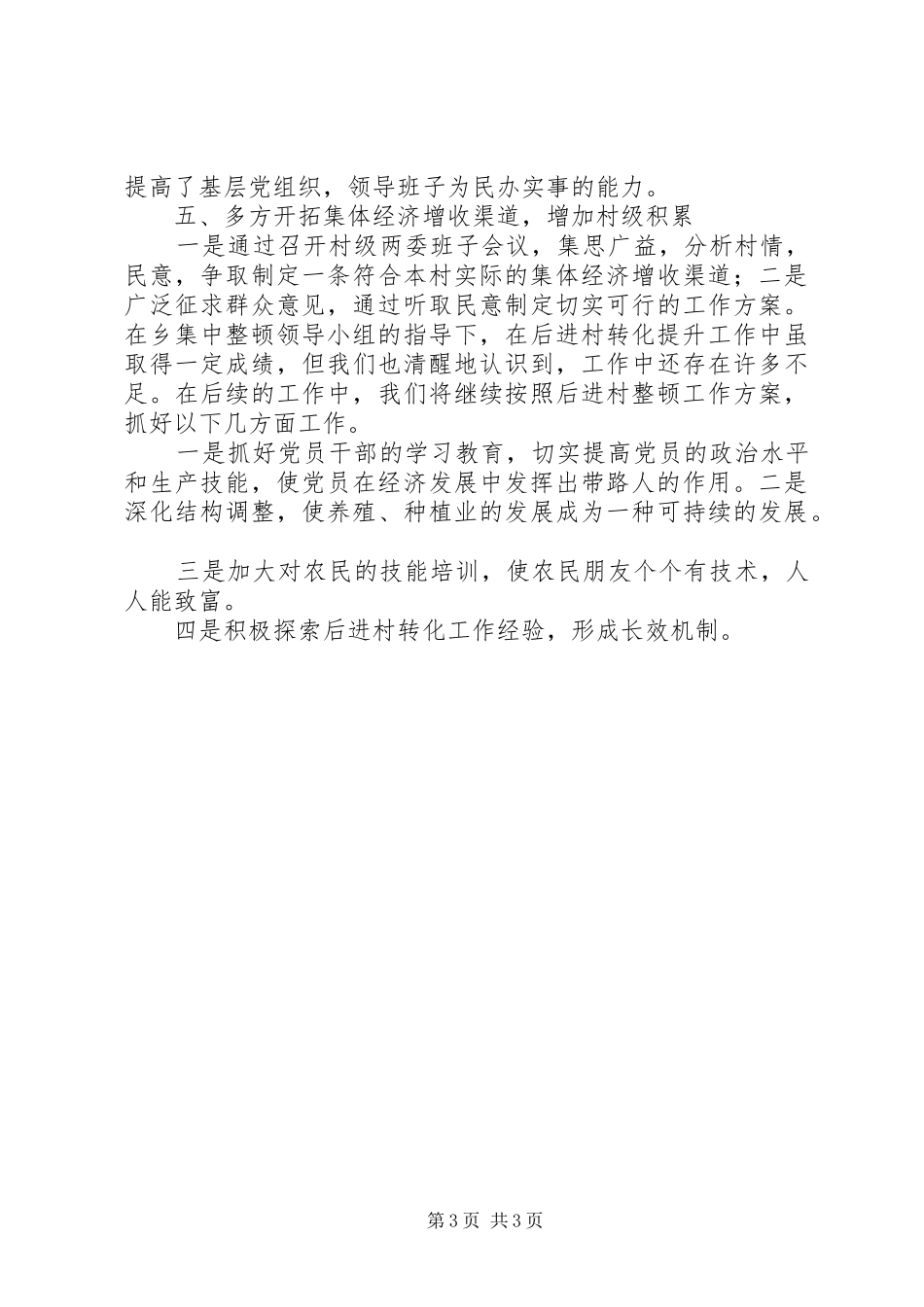 后进村集中整顿汇报 _第3页