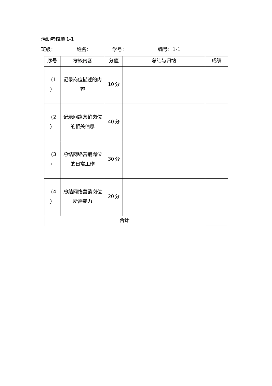 《网络营销基础与实践》任务书_第2页