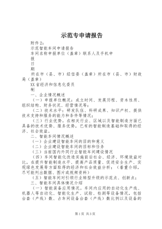 示范专申请报告2