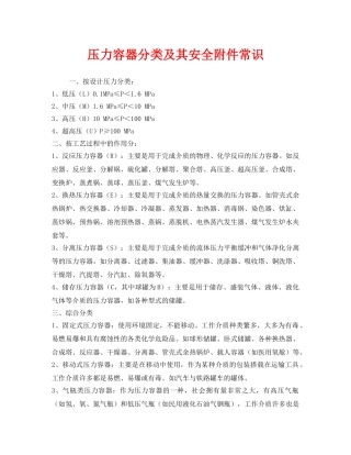 《安全管理》之压力容器分类及其安全附件常识 