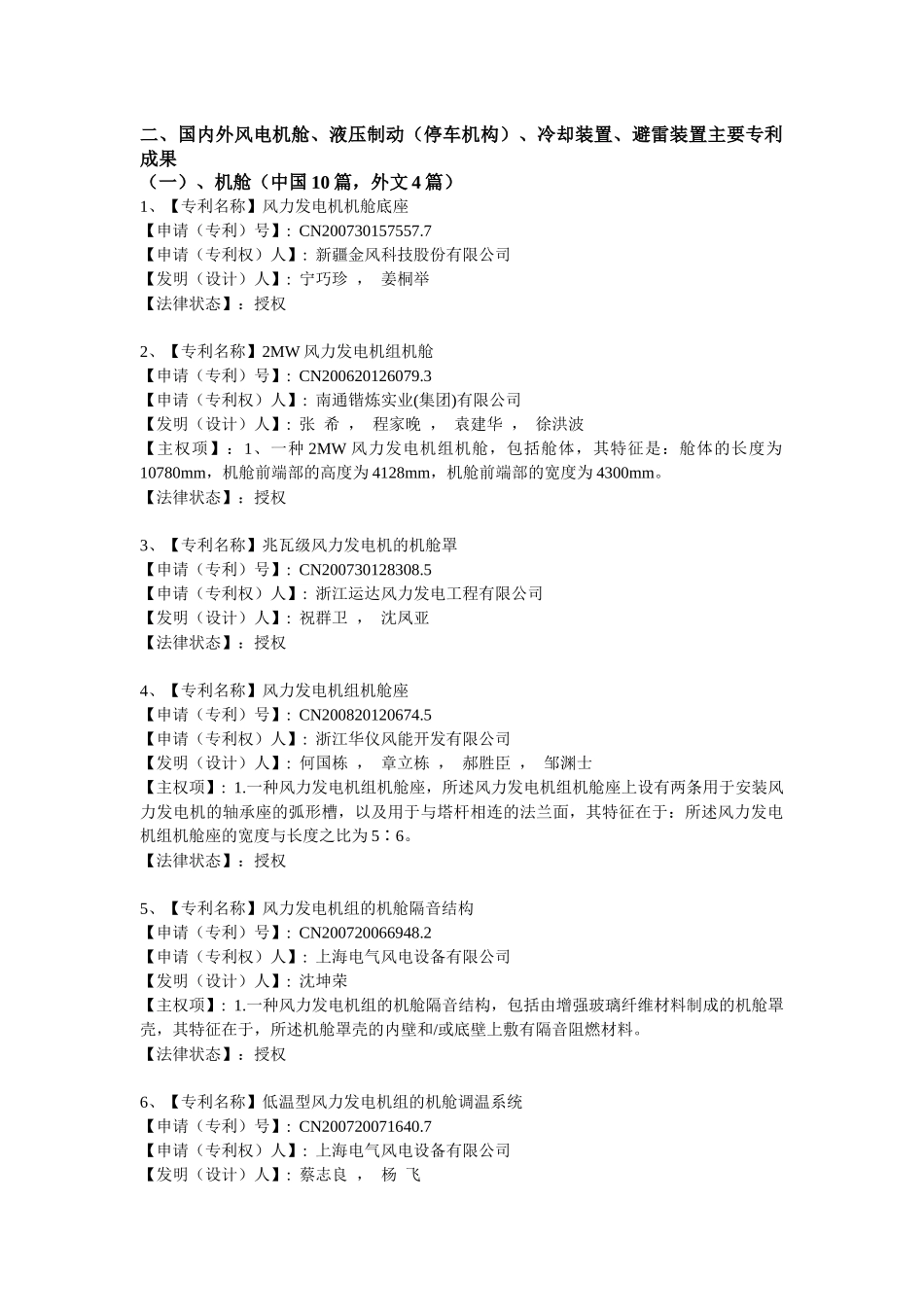 国内外风电机舱-江苏科技信息网上全文服务系统；江苏科技文_第1页