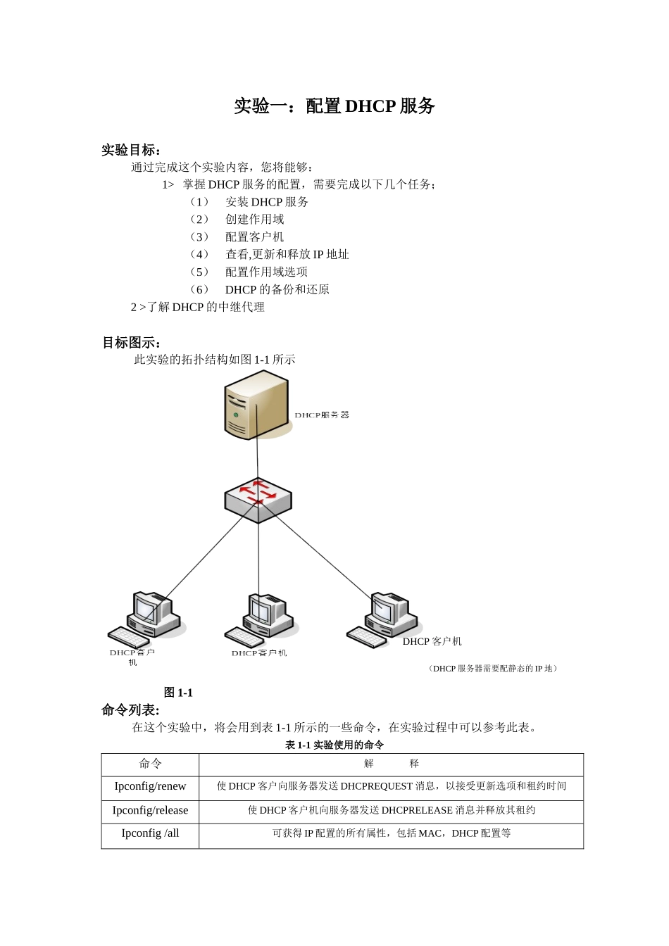 windows2003服务器DHCP配置详解_第1页