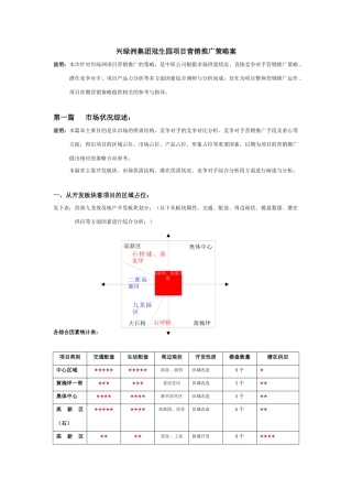 中原重庆市兴绿洲集团冠生园项目营销推广策略案