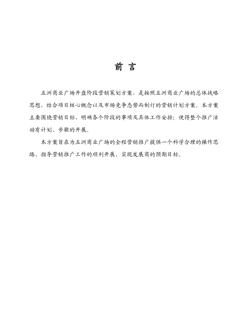 五洲商业广场开盘阶段营销策划方案（ 30）_第2页