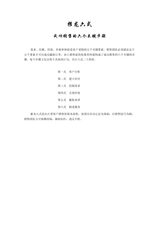 it销售技巧-摧龙六