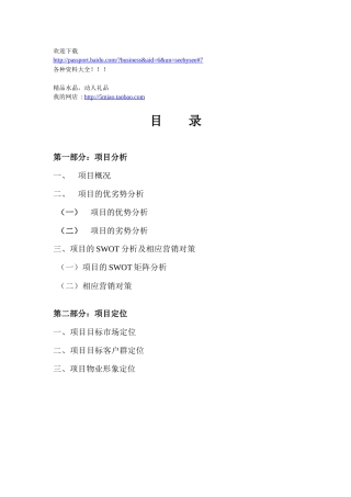 市场营销-观海台项目策划案