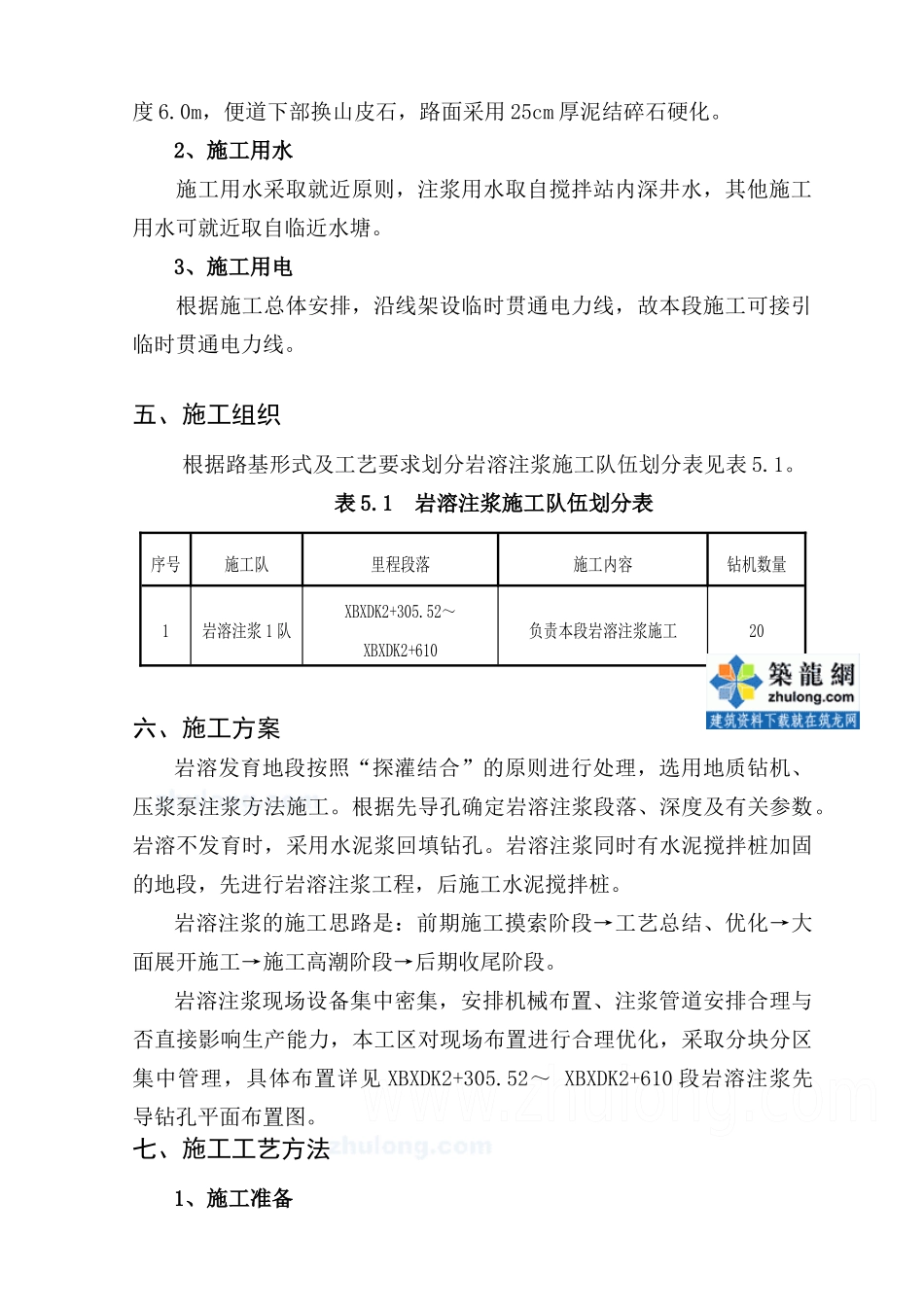 岩溶注浆先导孔施工方案_secret_第3页