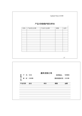 宝洁公司-中国分销商产品价格维护报告样本