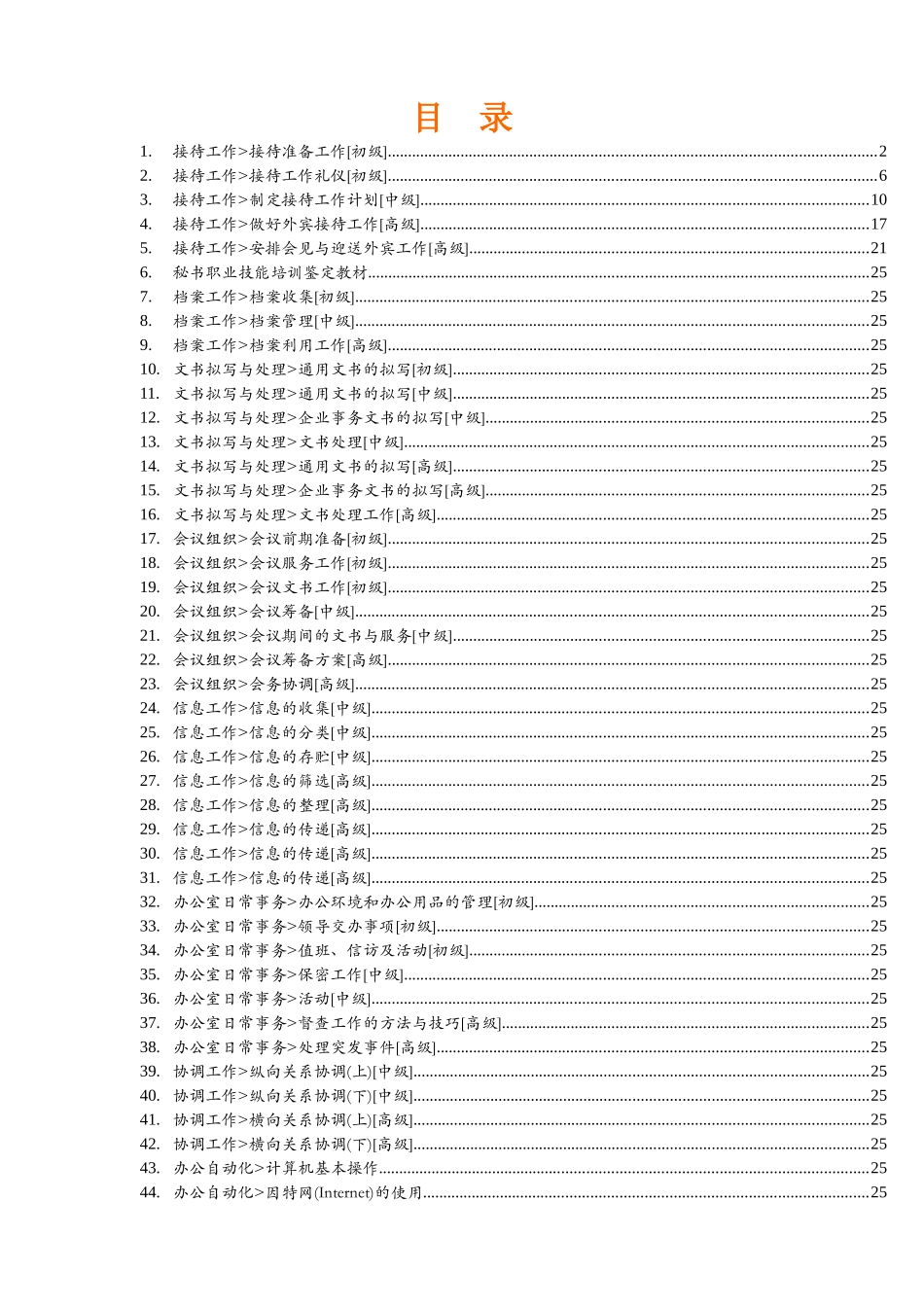秘书知识培训手册_第1页