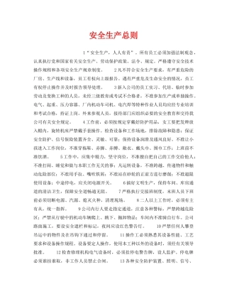 《安全管理》之安全生产总则 