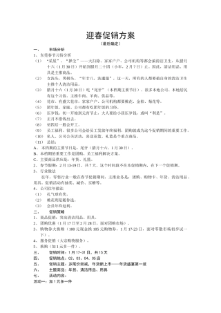 迎春促销方案