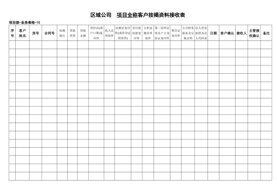 业务表格10客户按揭资料接收表(内部)[1]_第1页