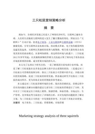 三只松鼠营销策略分析(39页)
