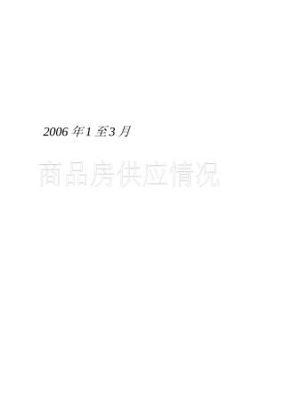 商品房供应情况概述