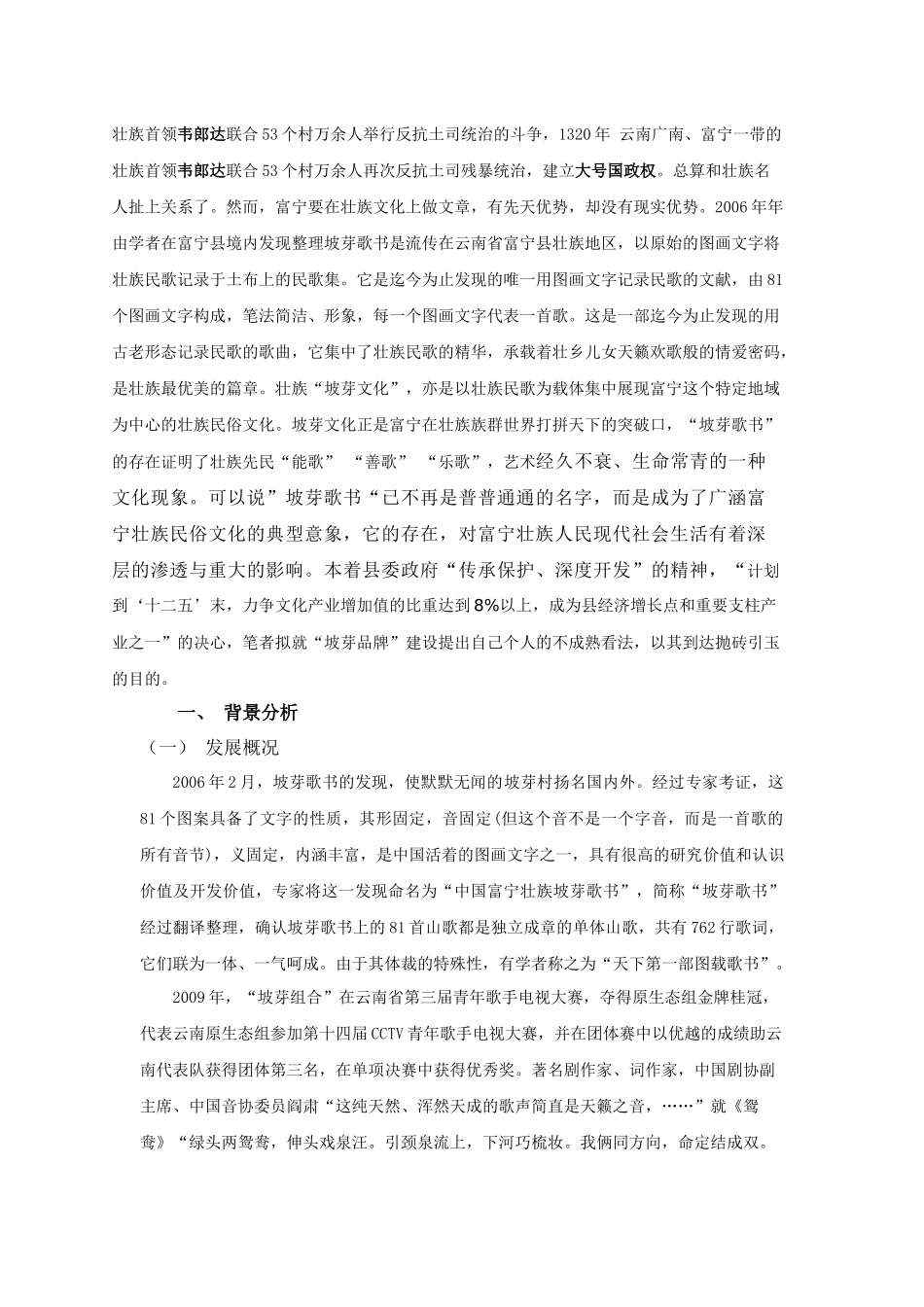 “中国富宁壮族坡芽文化”品牌整合营销策划_第2页