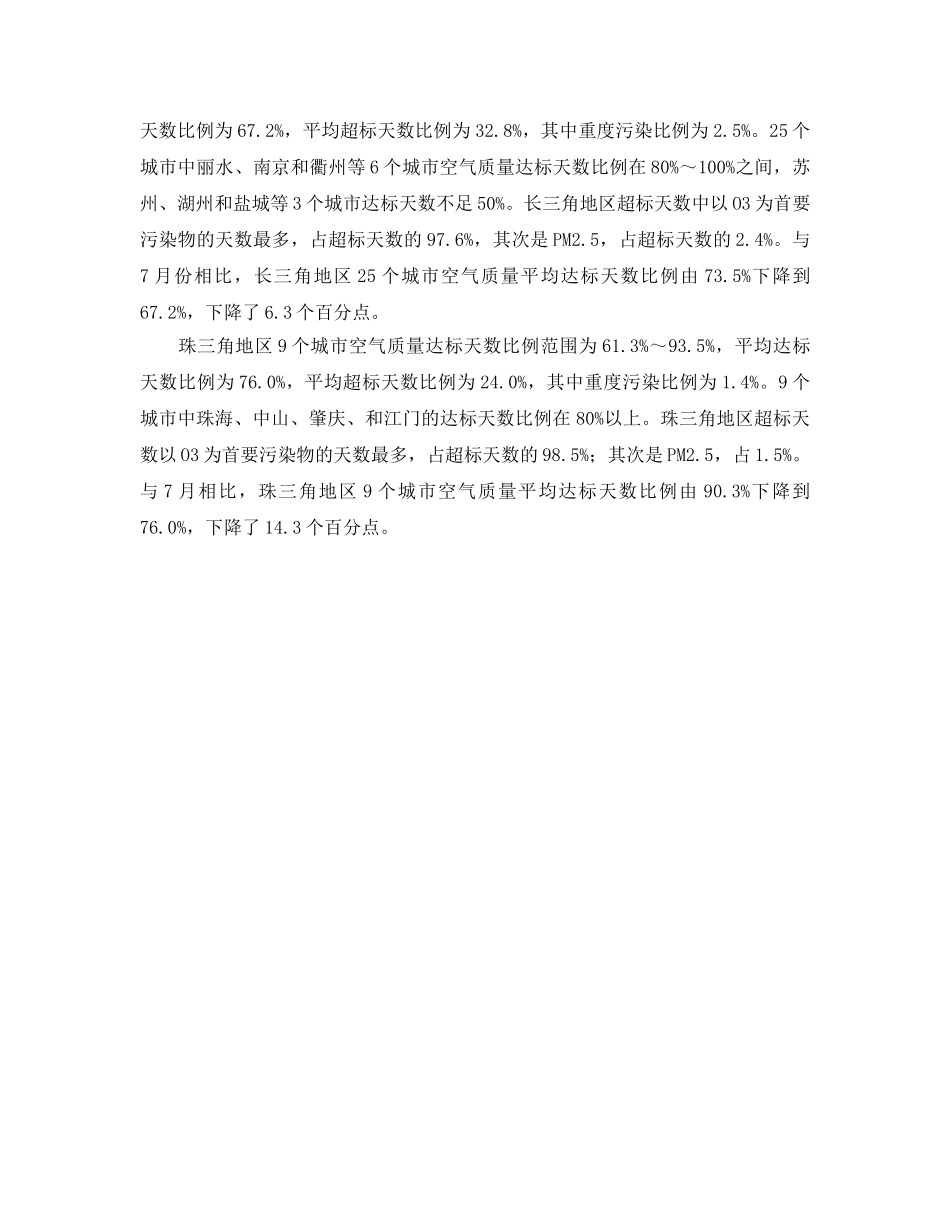 《安全管理环保》之环保部-8月74城市重污染天数比例较7月上升 _第2页