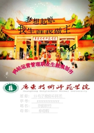 大学生电商专业的职业生涯规划书