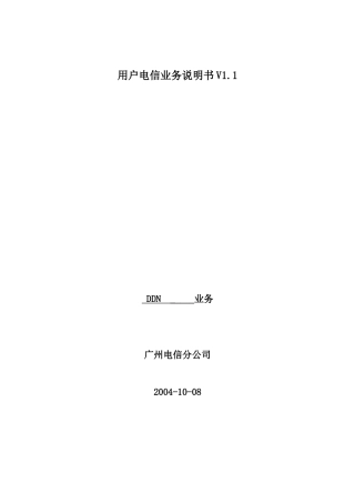 DDN业务说明书
