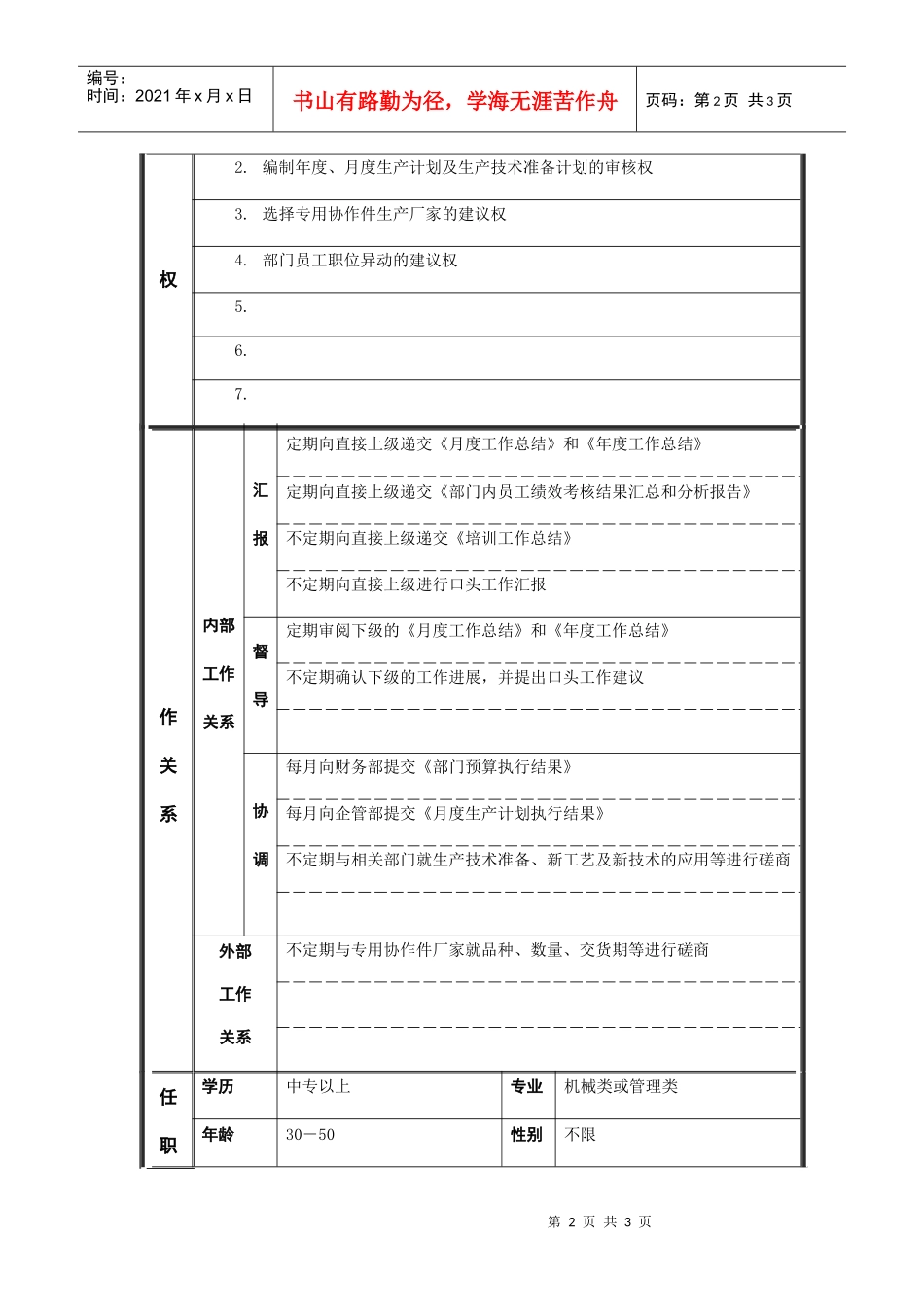 江动股份-经理职务说明书_第2页