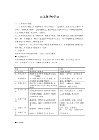 某工作评价系统分析
