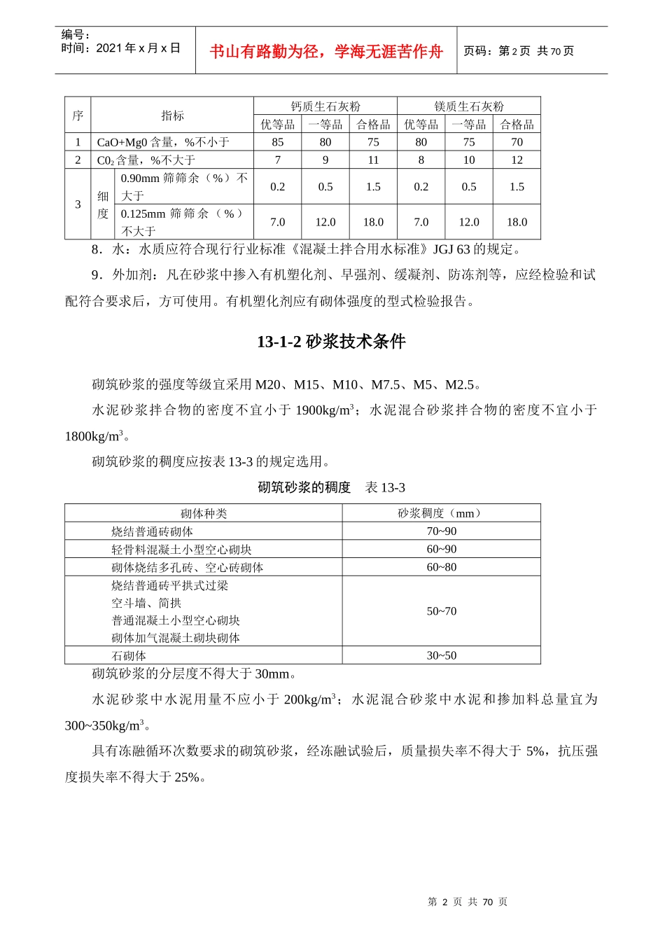 建筑施工手册-砌体工程67_第2页