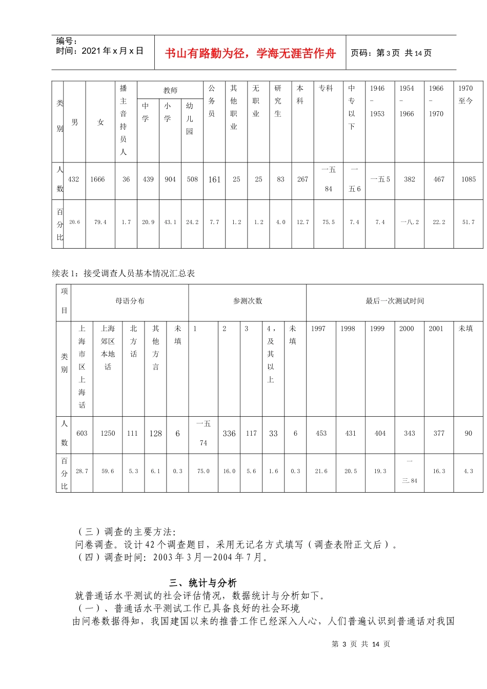 普通话水平测试工作的社会评估调查分析_第3页