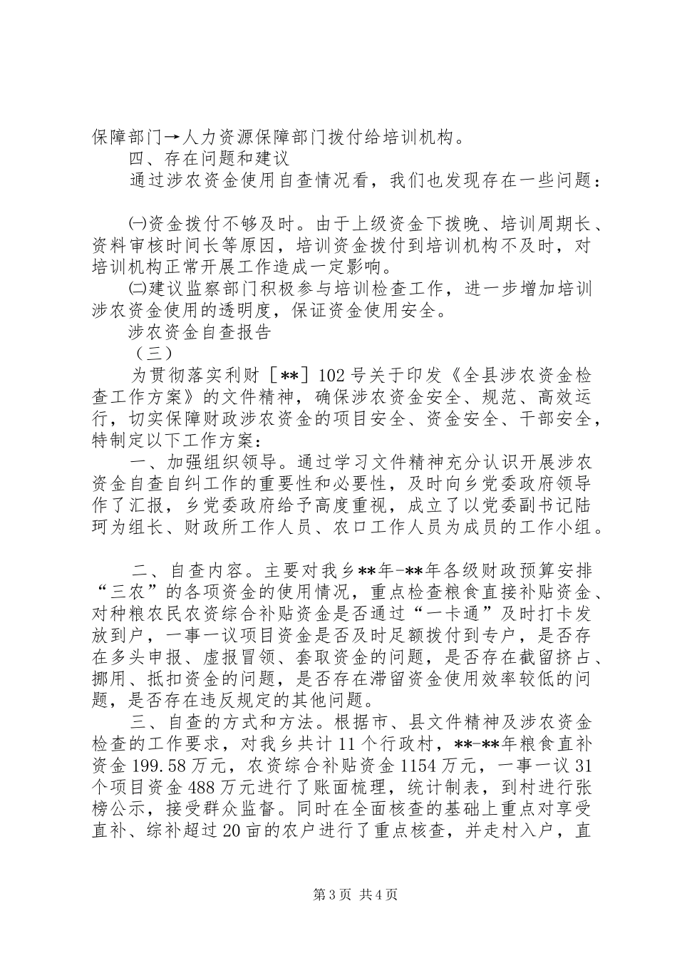 涉农资金自查报告 _第3页