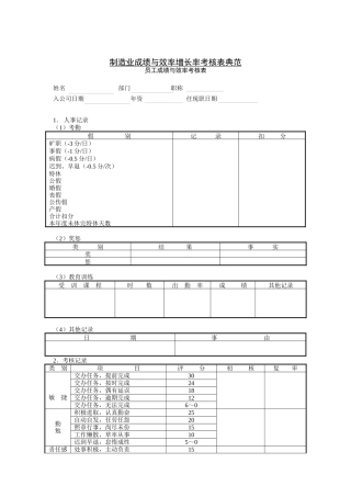 成绩与效率增长率考核表