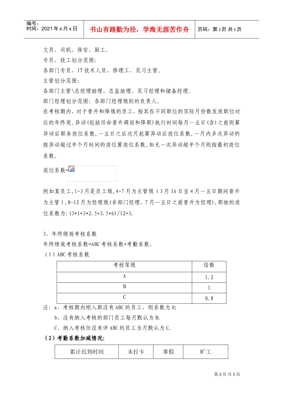某某公司年终奖分配方案_第3页