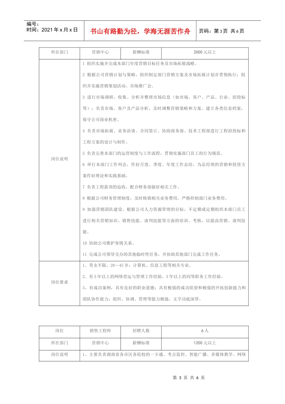 湖南三阳信息技术有限公司招聘doc-中南林业科技大学招生_第3页