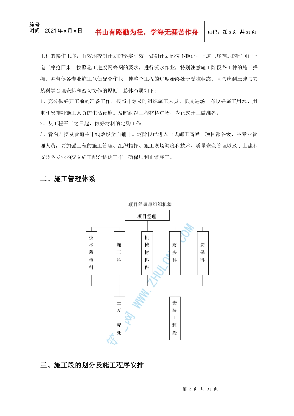新区热力管网施工组织设计方案培训资料_第3页