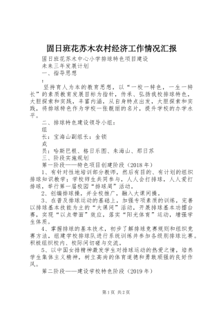 固日班花苏木农村经济工作情况汇报 