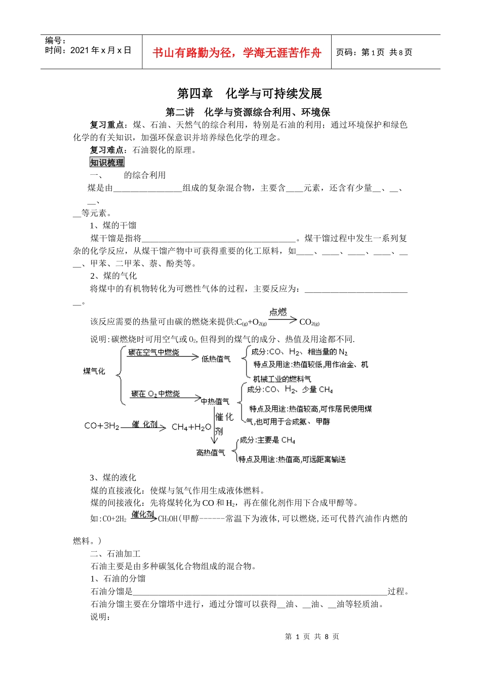 必修2-化学与可持续发展-第二讲 化学与资源利用环境保护_第1页