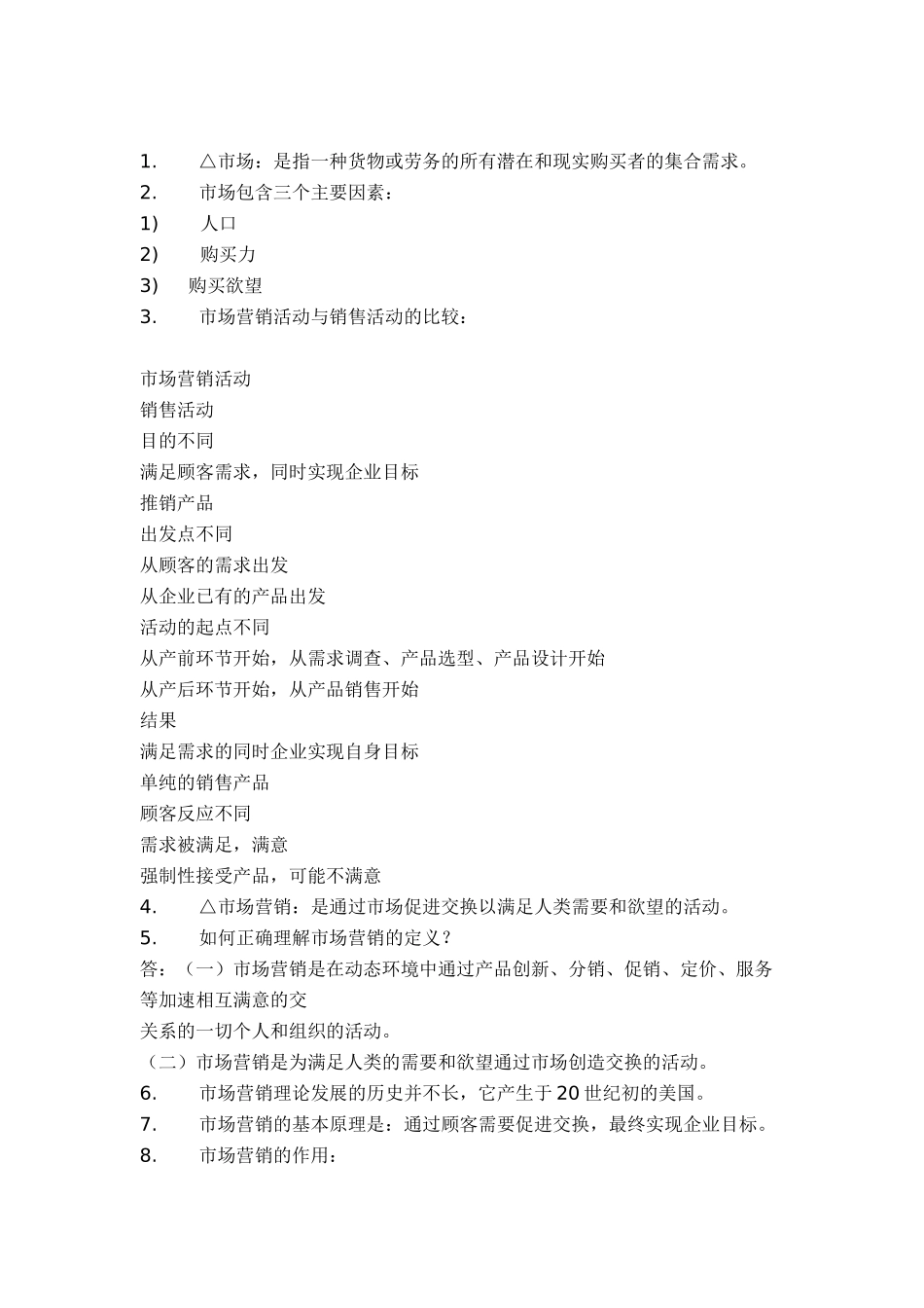 市场营销基础知识解释_第1页